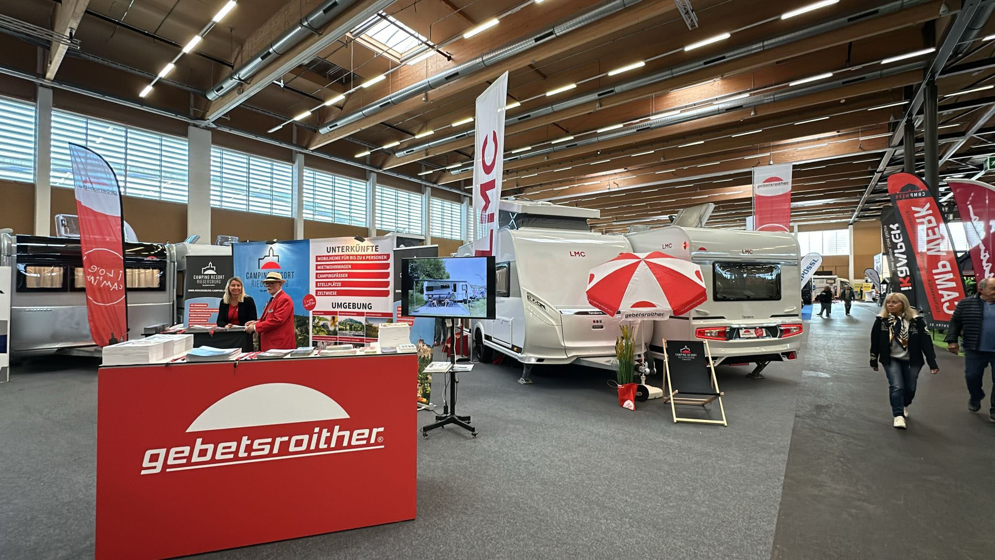 Gebetsroither Wohnmobile ausgestellt auf einer Messe